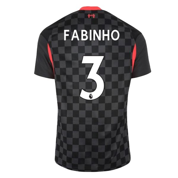 Trikot Liverpool NO.3 Fabinho Ausweich 2020-21 Schwarz Fussballtrikots Günstig